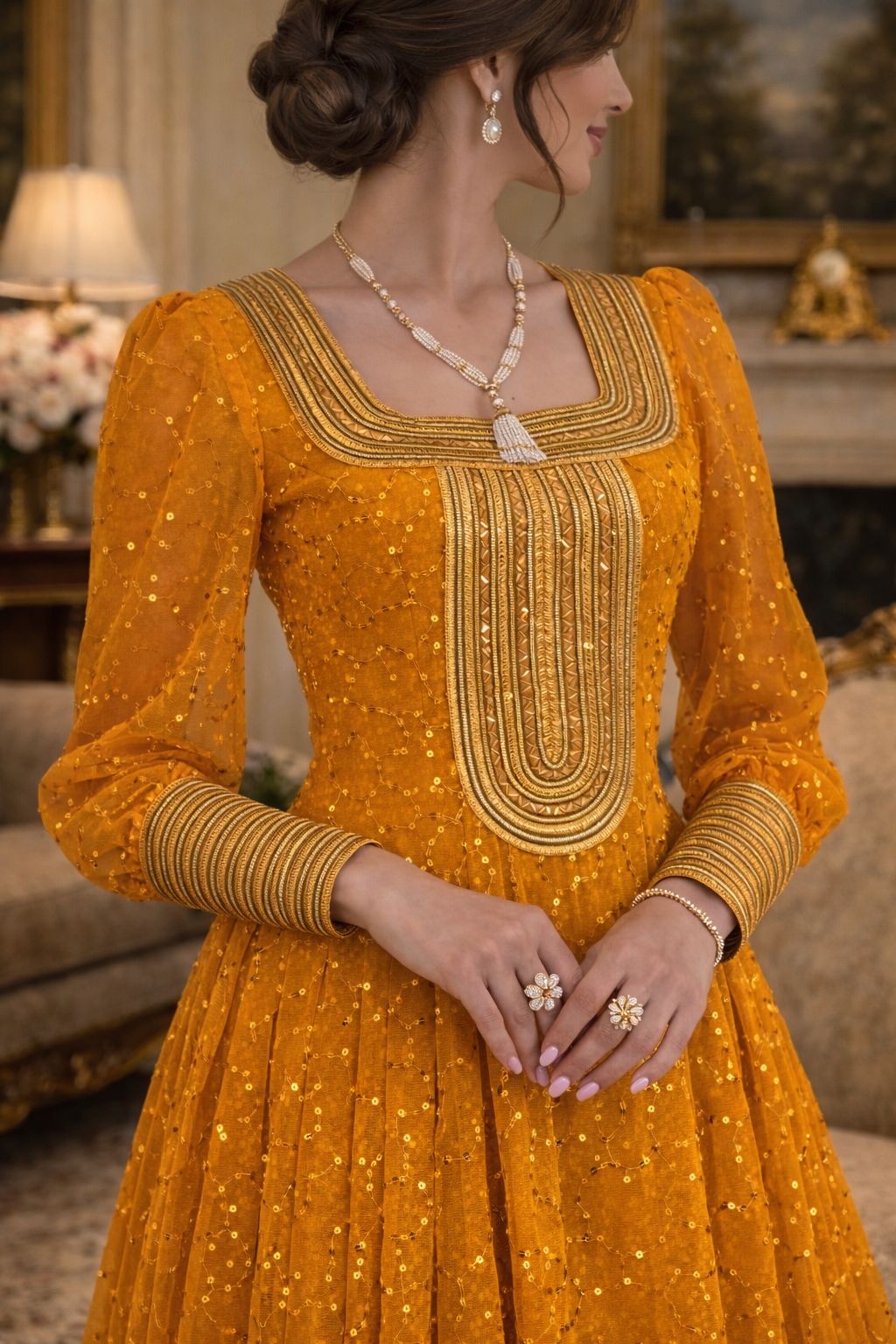 Orange Lace Dress