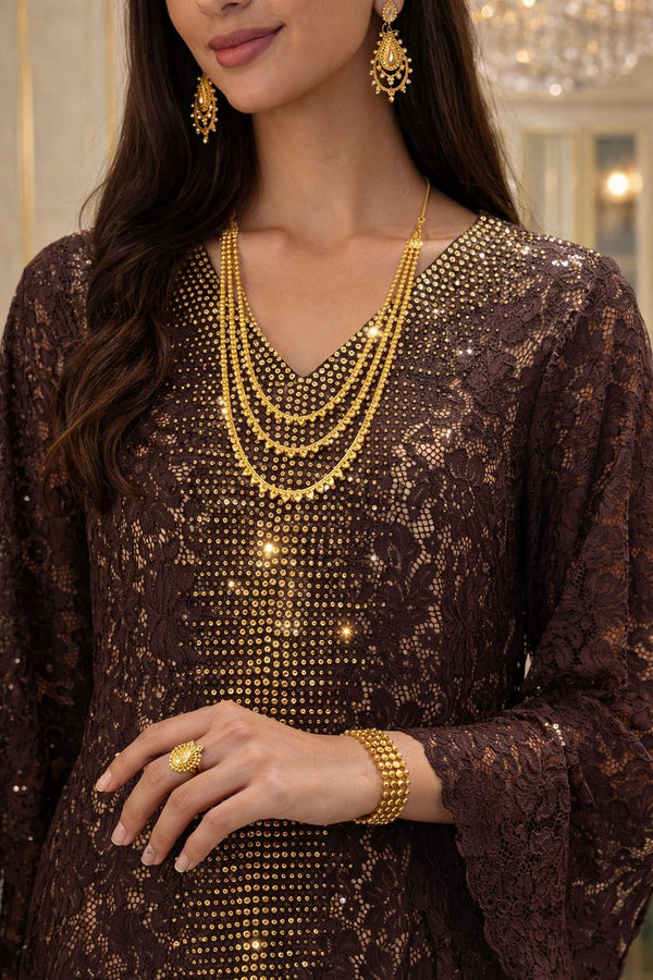 Brown Lace Dress