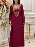 Royal Maroon Lace Dress